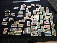 Front view showing spread of assorted Blue Ribbon cards