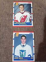 Both 1990 Score cards - Brodeur and Greig front view