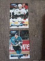 Both Pro Set rookie cards front view
