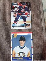 Front of both cards showing players and brands