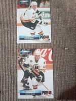 Both Pro Set rookie cards front view