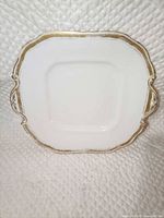 Full view of square Aynsley platter front
