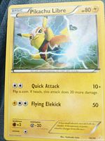Front of Pikachu Libre card showing full details