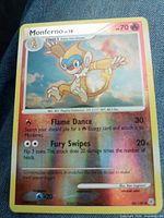 Front of Monferno holographic card