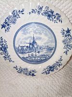Full view of Johnson Bros Tulip Time dinner plate