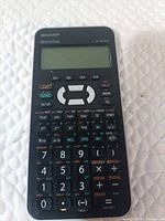 Front view of Sharp EL-W535X calculator showing display and keypad