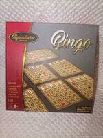 Front of Signature Games bingo game box