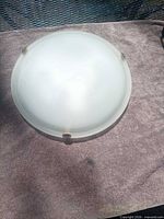 Top view of frosted glass dome shade