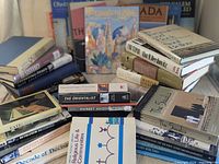 All 35 books grouped showing spines and covers