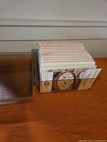 holder, lid and stacked recipe cards