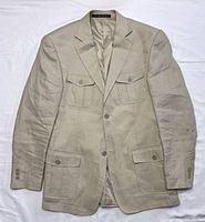 Full view of blazer front showing overall style and color