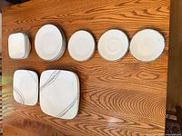 All pieces laid out on table showing variety and pattern