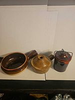 Group shot of all three stoneware pieces