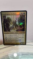 Front of oversized Shattergang Brothers card