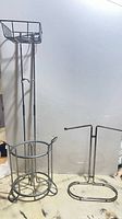 Overview of both stainless steel bathroom stands