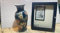 Vase and shadow box side by side