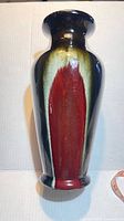 Full view of the multicoloured ceramic vase