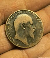 Obverse showing King Edward VII bust and legend