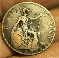 Reverse showing Britannia and date 1917