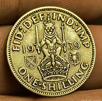 Obverse showing full design and date 1939