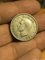 Obverse with King George VI portrait and legend visible