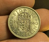 Reverse side showing crowned shield, date 1966, denomination