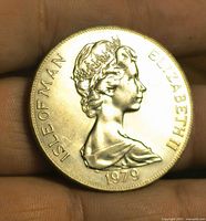Obverse showing Queen Elizabeth II with date 1979 and ISLE OF MAN inscription