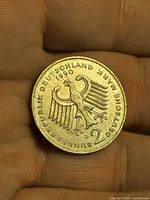 Obverse with Federal Eagle, year 1990, mintmark D, denomination 2 DM