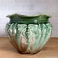 Front view showing relief design and glaze