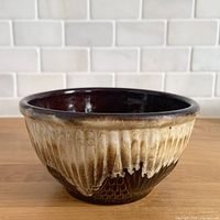 Oblique top view showing interior and drip glaze rim