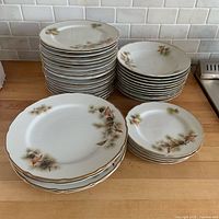 stacked dinnerware showing all plate and bowl types