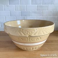 Oblique top view showing interior glaze and rim detail