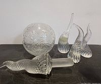group shot showing all five glass pieces