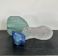 All three glass chunks grouped