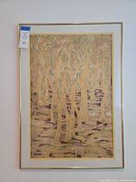 Entire framed artwork on wall