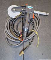 Overall view of spool gun, cable and connectors