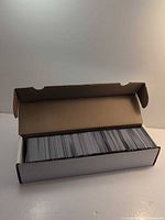 Closed 800-count storage box filled with cards