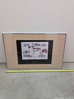 Front view of framed Westminster dog breeds poster