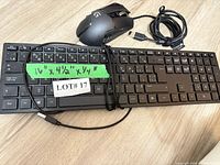 Top view of Acer keyboard with Logitech mouse showing size reference