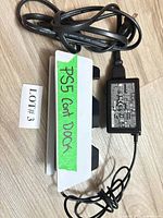 Charging dock, AC adapter and power cord overview