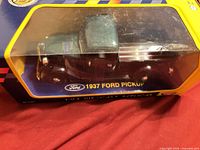 Front of boxed 1:24 1937 Ford Pickup model
