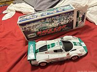 Hess Race Car and Racer beside original box