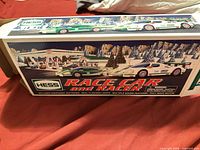 Front of original Hess Race Car and Racer box
