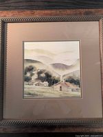 Framed print showing full artwork, mat and frame