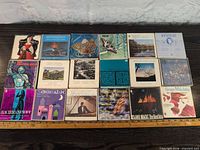 All 20 tape boxes displayed front-on