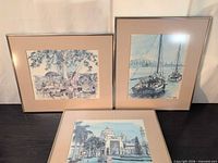 All three framed prints grouped