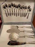 Full set displayed in open presentation case