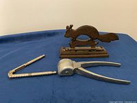 All three nutcrackers front view on fabric