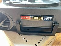 Front label and body of Kodak Carousel 800 projector