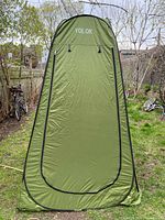 Full exterior view of Yolok pop-up tent erected